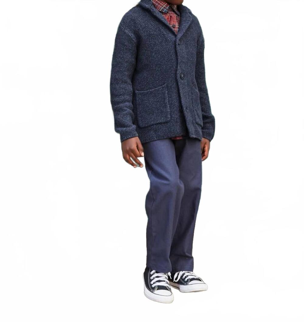NEW TEA boys relaxed twill pants in navy